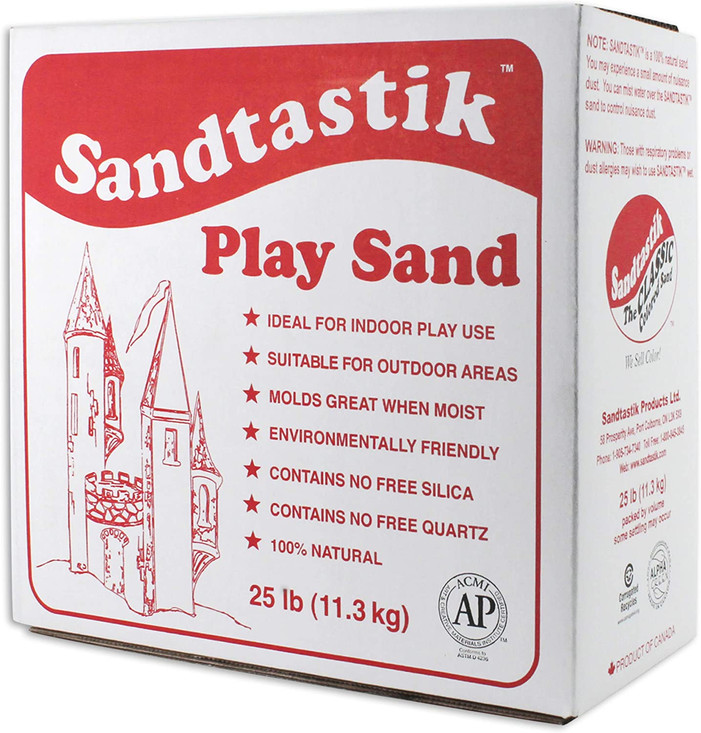 1. Sandtastik Sparkling White Play Sand Best Sand For Sandbox 