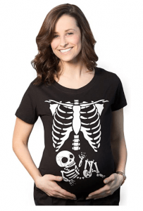Crazy Dog T-Shirts Maternity Skeleton Baby T Shirt