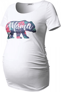 GINKANA Short Sleeve Maternity Tops Shirts