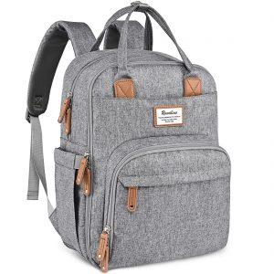 Diaper bags with built-in changing stations
