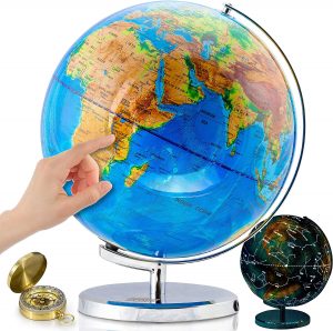Illuminated Globe of The World with Stand