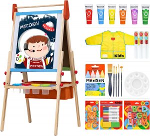 MEEDEN Easel for Kids with Double-Sided Art Drawing