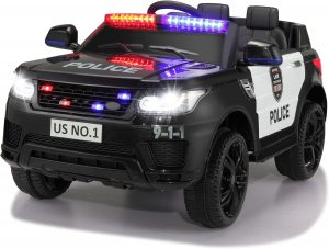 TOBBI Police Car Ride on 12V Electric Car for Kids